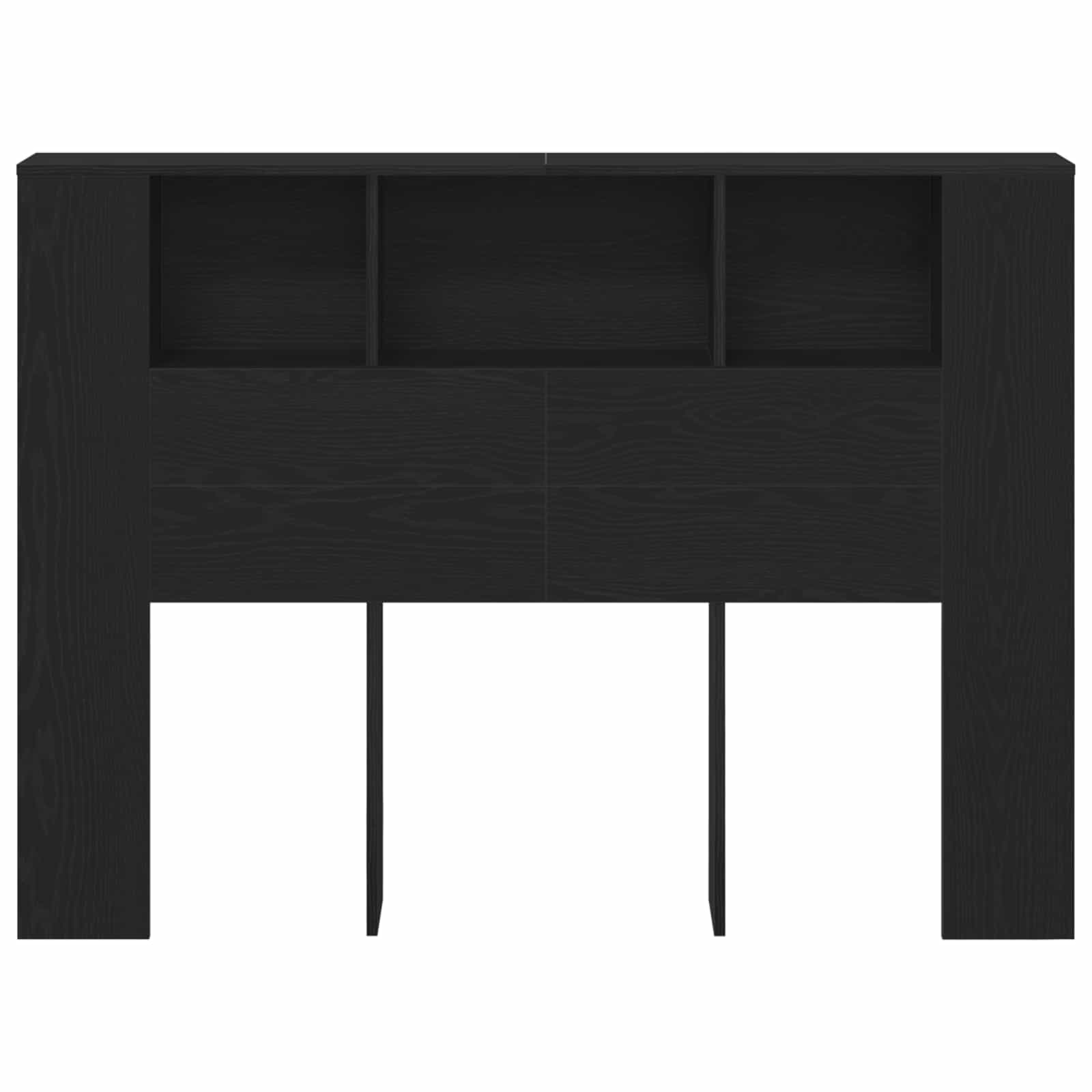 vidaXL Kopfteil Schrank mit Speicher Schwarz Eichen-Optik