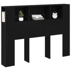 vidaXL Kopfteil Schrank mit Speicher Schwarz Eichen-Optik