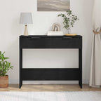 vidaXL Konsolentisch mit Speicher Schwarz Eichen-Optik 30 x 36 x 75 cm