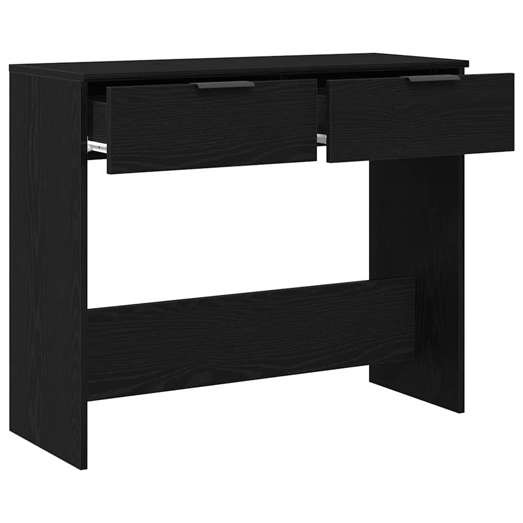 vidaXL Konsolentisch mit Speicher Schwarz Eichen-Optik 30 x 36 x 75 cm