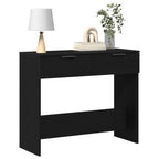 vidaXL Konsolentisch mit Speicher Schwarz Eichen-Optik 30 x 36 x 75 cm