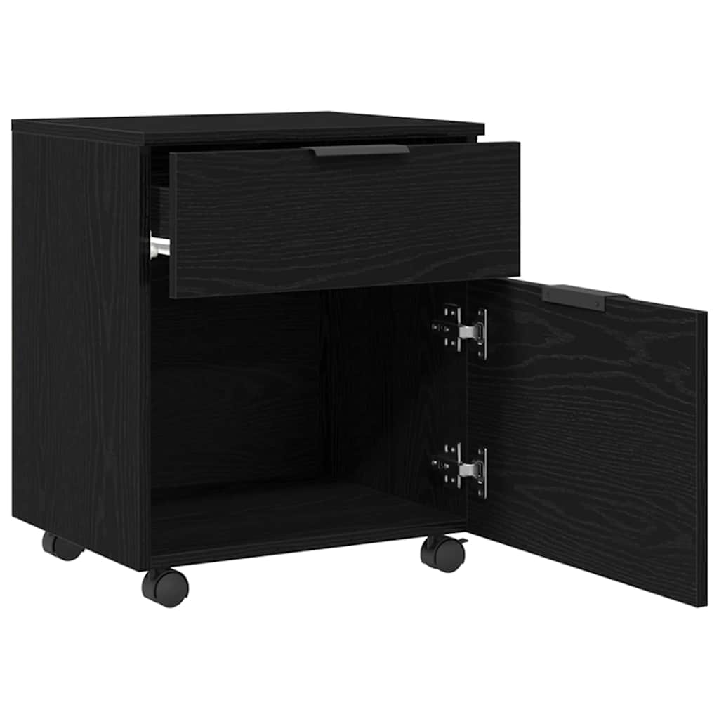 vidaXL Aktenschrank Schwarz Eichen-Optik 45 x 38 x 54 cm Holzwerkstoff