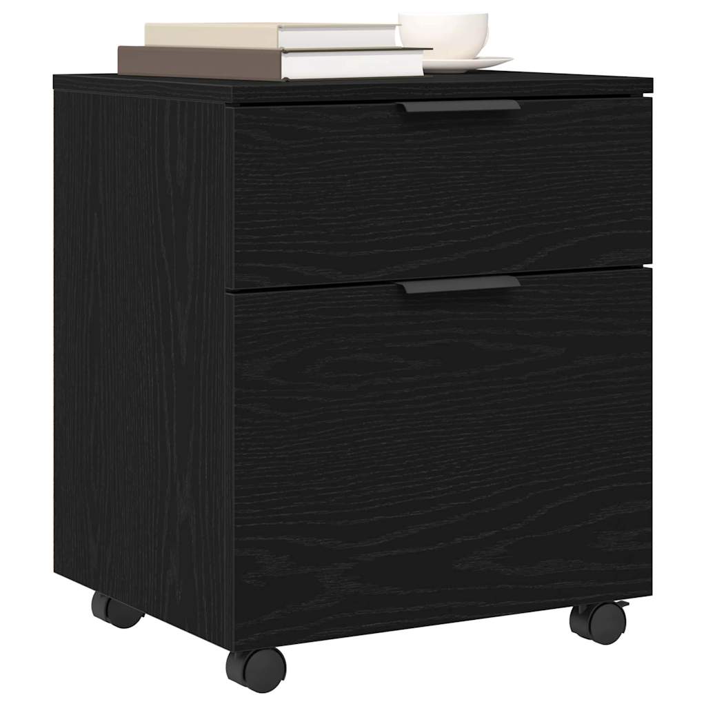 vidaXL Aktenschrank Schwarz Eichen-Optik 45 x 38 x 54 cm Holzwerkstoff