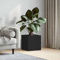 vidaXL Blumentopfschachtel Schwarz Eichen-Optik 40 x 40 x 40 cm