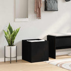 vidaXL Blumentopfschachtel Schwarz Eichen-Optik 40 x 40 x 40 cm