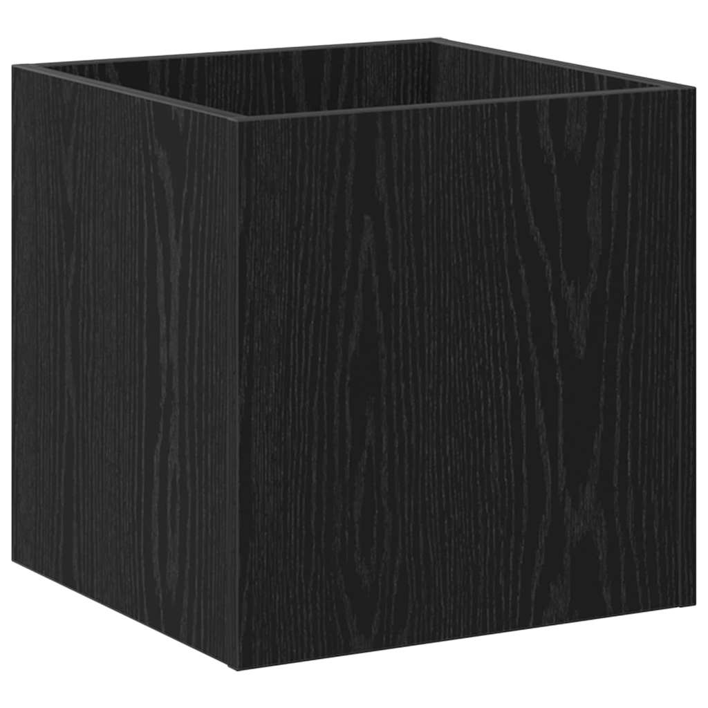 vidaXL Blumentopfschachtel Schwarz Eichen-Optik 40 x 40 x 40 cm