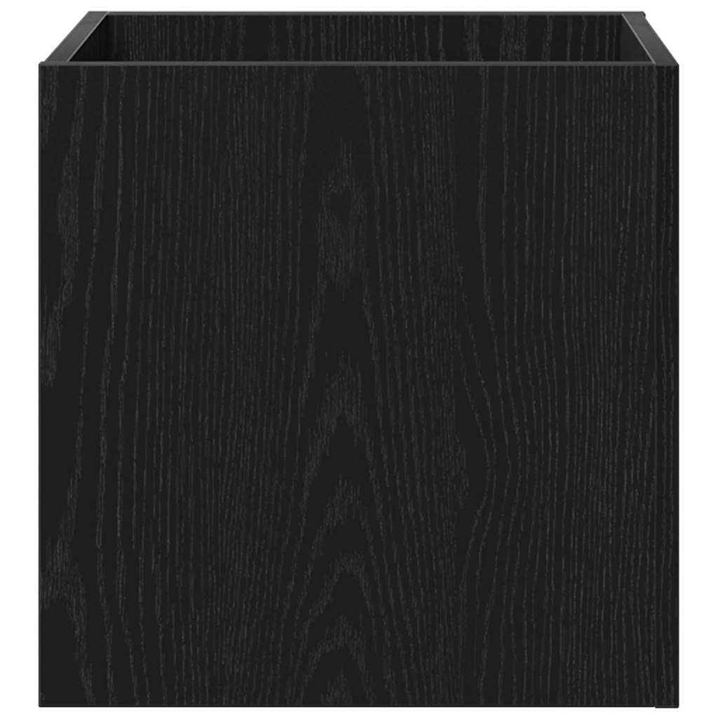 vidaXL Blumentopfschachtel Schwarz Eichen-Optik 40 x 40 x 40 cm