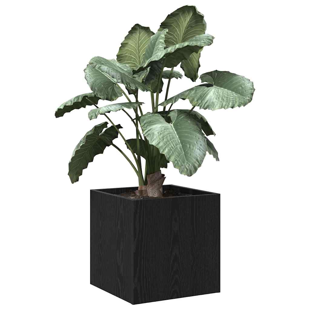 vidaXL Blumentopfschachtel Schwarz Eichen-Optik 40 x 40 x 40 cm