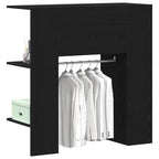 vidaXL Flurschrank mit Regal Schwarz Eichen-Optik 97,5 x 37 x 99 cm