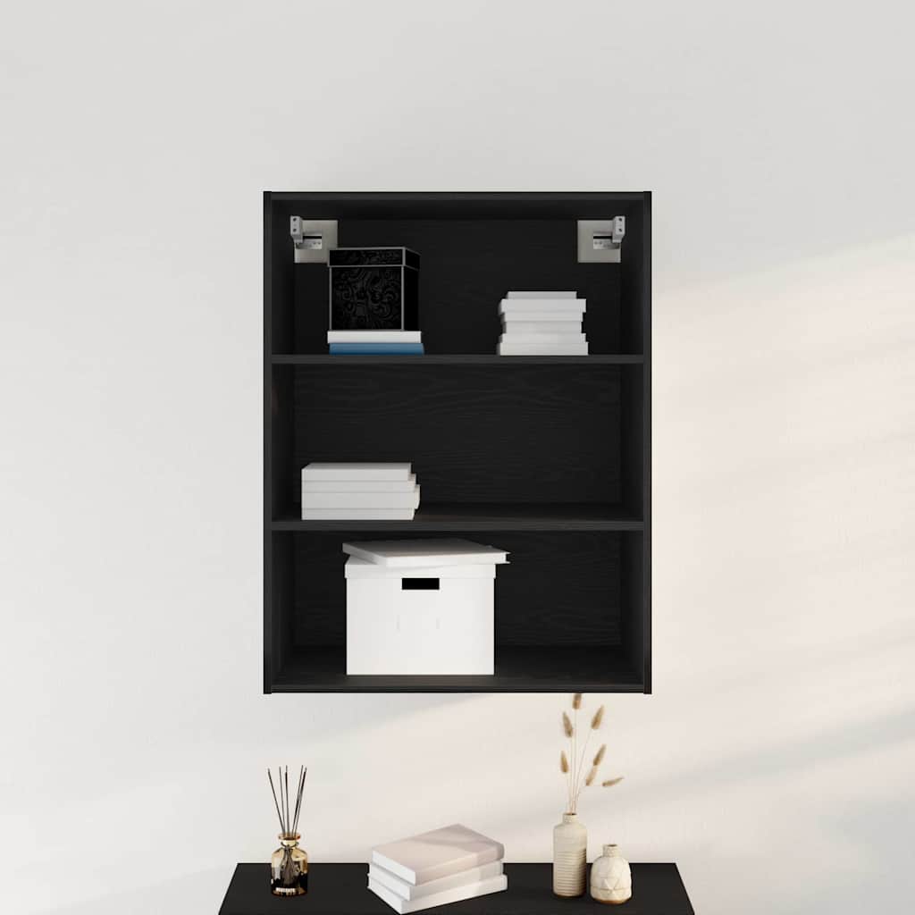 vidaXL Hängender Wandschrank Schwarz Eichen-Optik 69,5 x 32,5 x 90 cm