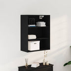 vidaXL Hängender Wandschrank Schwarz Eichen-Optik 69,5 x 32,5 x 90 cm