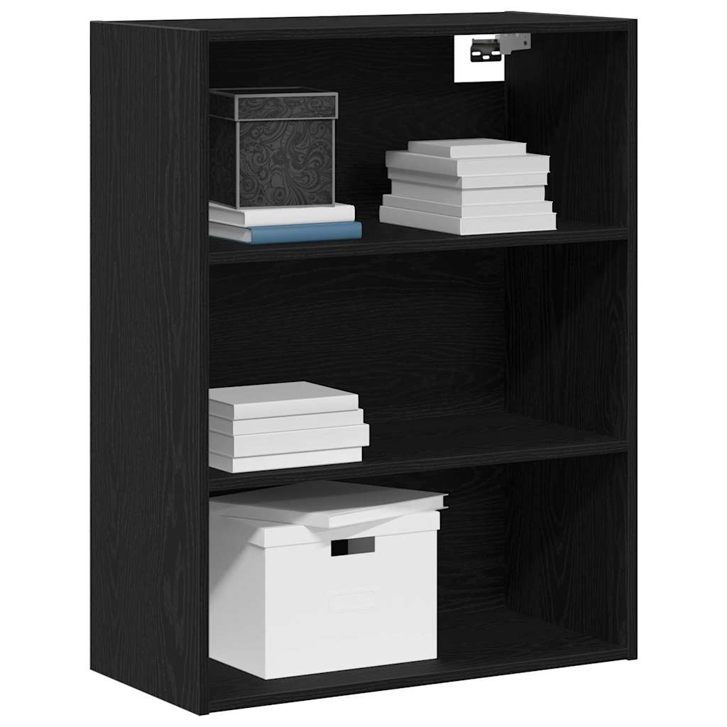 vidaXL Hängender Wandschrank Schwarz Eichen-Optik 69,5 x 32,5 x 90 cm