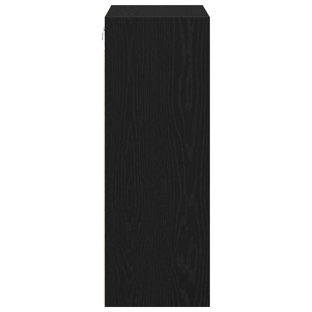 vidaXL Hängender Wandschrank Schwarz Eichen-Optik 69,5 x 32,5 x 90 cm