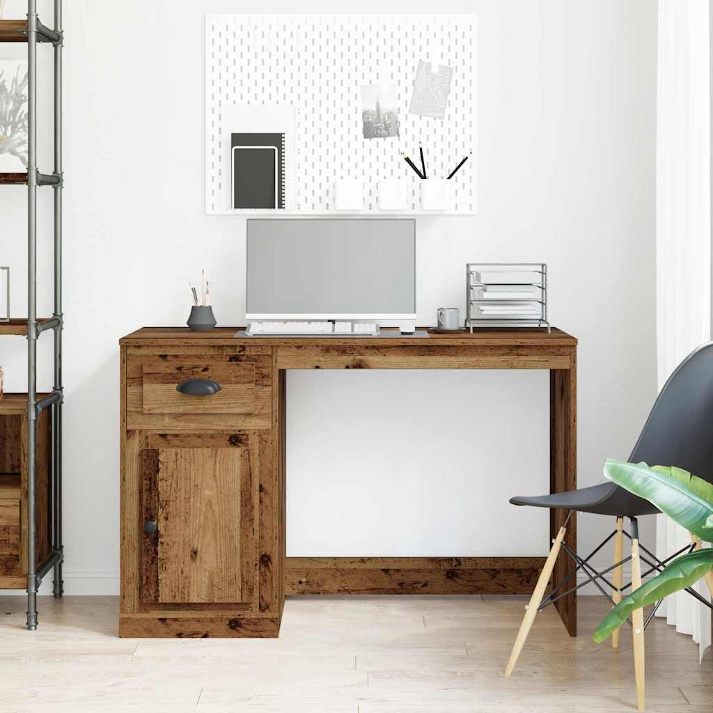 vidaXL Schreibtisch mit Tür Altholz 50 x 115 x 75 cm Holzwerkstoff