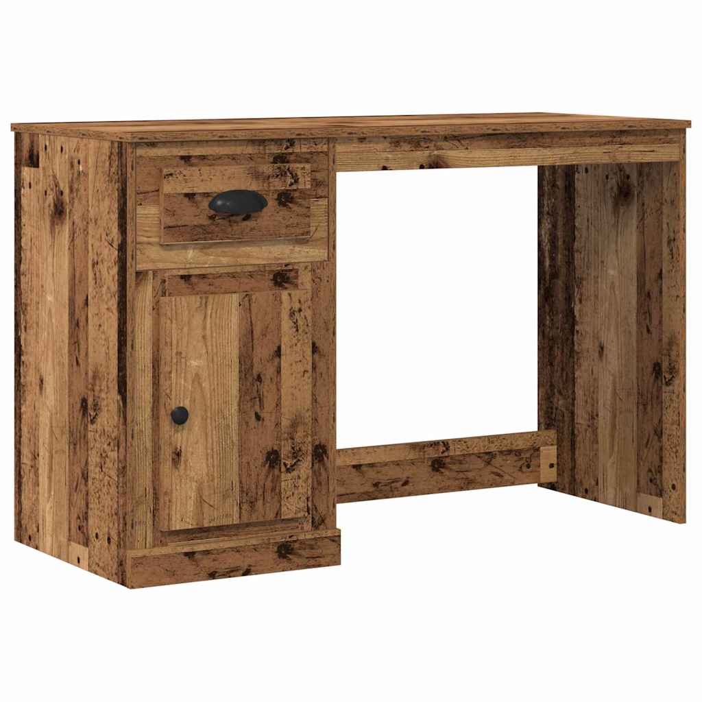 vidaXL Schreibtisch mit Tür Altholz 50 x 115 x 75 cm Holzwerkstoff