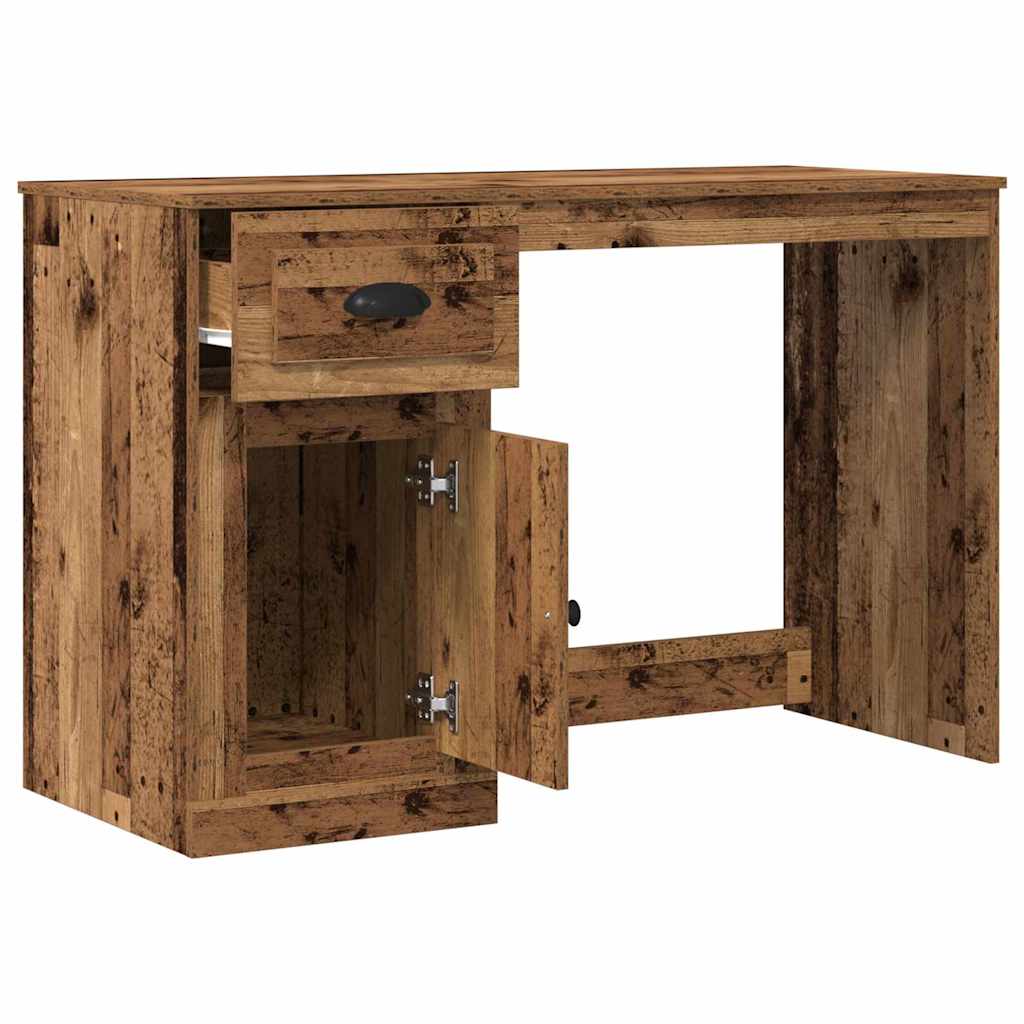 vidaXL Schreibtisch mit Tür Altholz 50 x 115 x 75 cm Holzwerkstoff