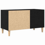 vidaXL Schallplattenschrank Schwarz Eichen-Optik 84,5 x 38 x 48 cm