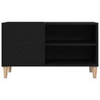 vidaXL Schallplattenschrank Schwarz Eichen-Optik 84,5 x 38 x 48 cm