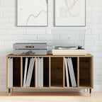 vidaXL Schallplattenschrank mit Regal Artisan-Eiche 100 x 38 x 48 cm