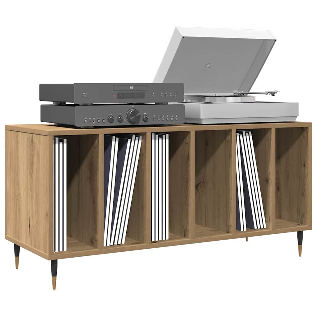 vidaXL Schallplattenschrank mit Regal Artisan-Eiche 100 x 38 x 48 cm