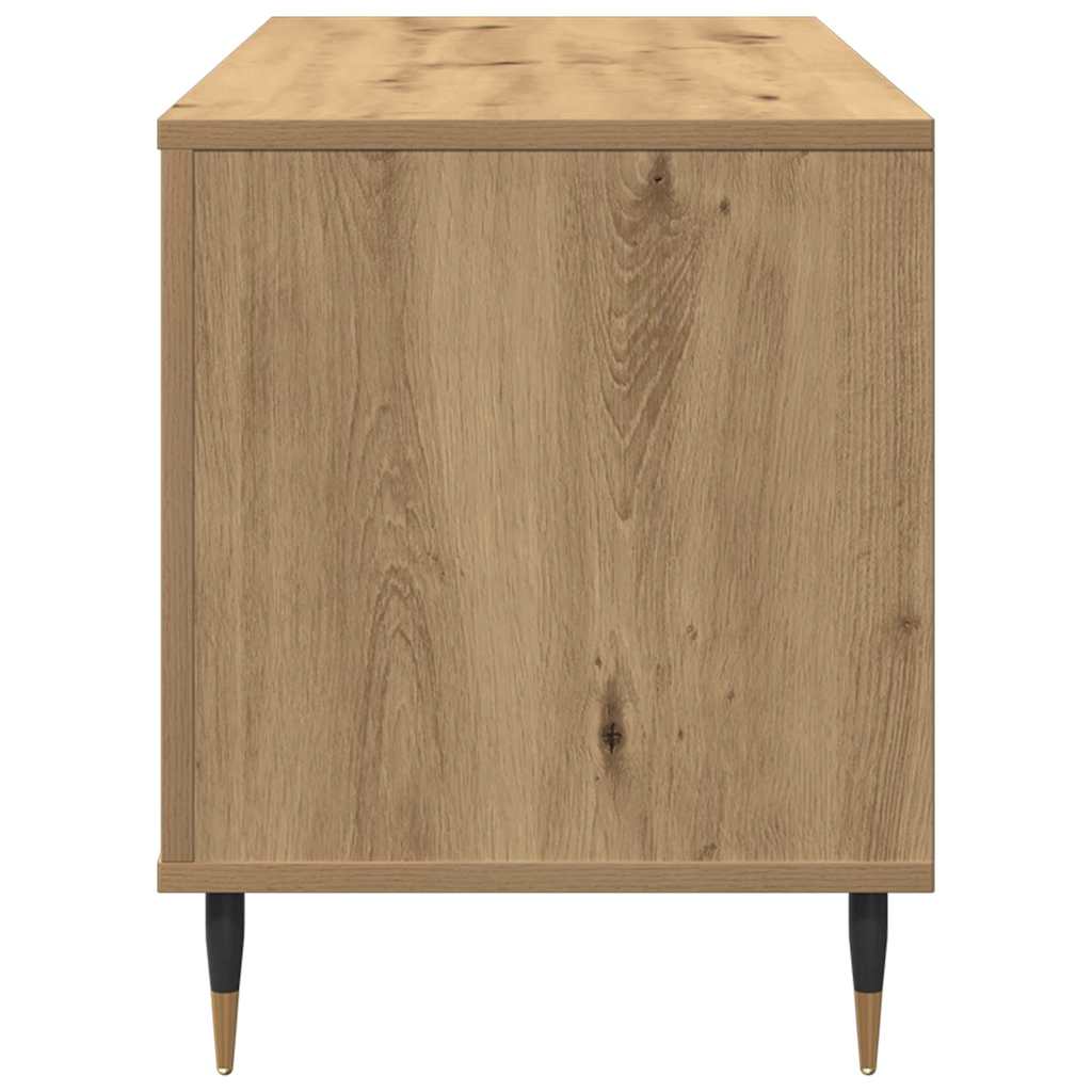 vidaXL Schallplattenschrank mit Regal Artisan-Eiche 100 x 38 x 48 cm