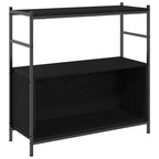 vidaXL Regal Schwarz Eichen-Optik 80 x 30 x 78.5 cm Holzwerkstoff