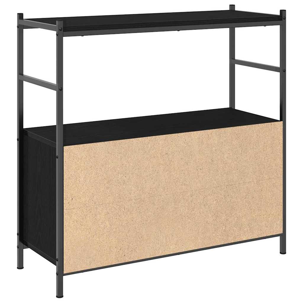 vidaXL Regal Schwarz Eichen-Optik 80 x 30 x 78.5 cm Holzwerkstoff