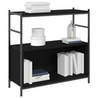 vidaXL Regal Schwarz Eichen-Optik 80 x 30 x 78.5 cm Holzwerkstoff