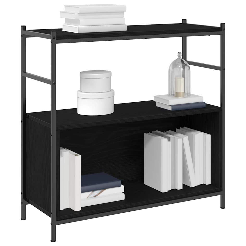 vidaXL Regal Schwarz Eichen-Optik 80 x 30 x 78.5 cm Holzwerkstoff