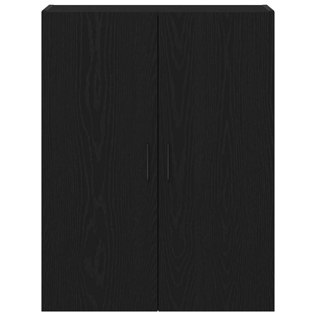 vidaXL Wandmontierter Schrank Schwarz Eichen-Optik 69,5 x 34 x 90 cm