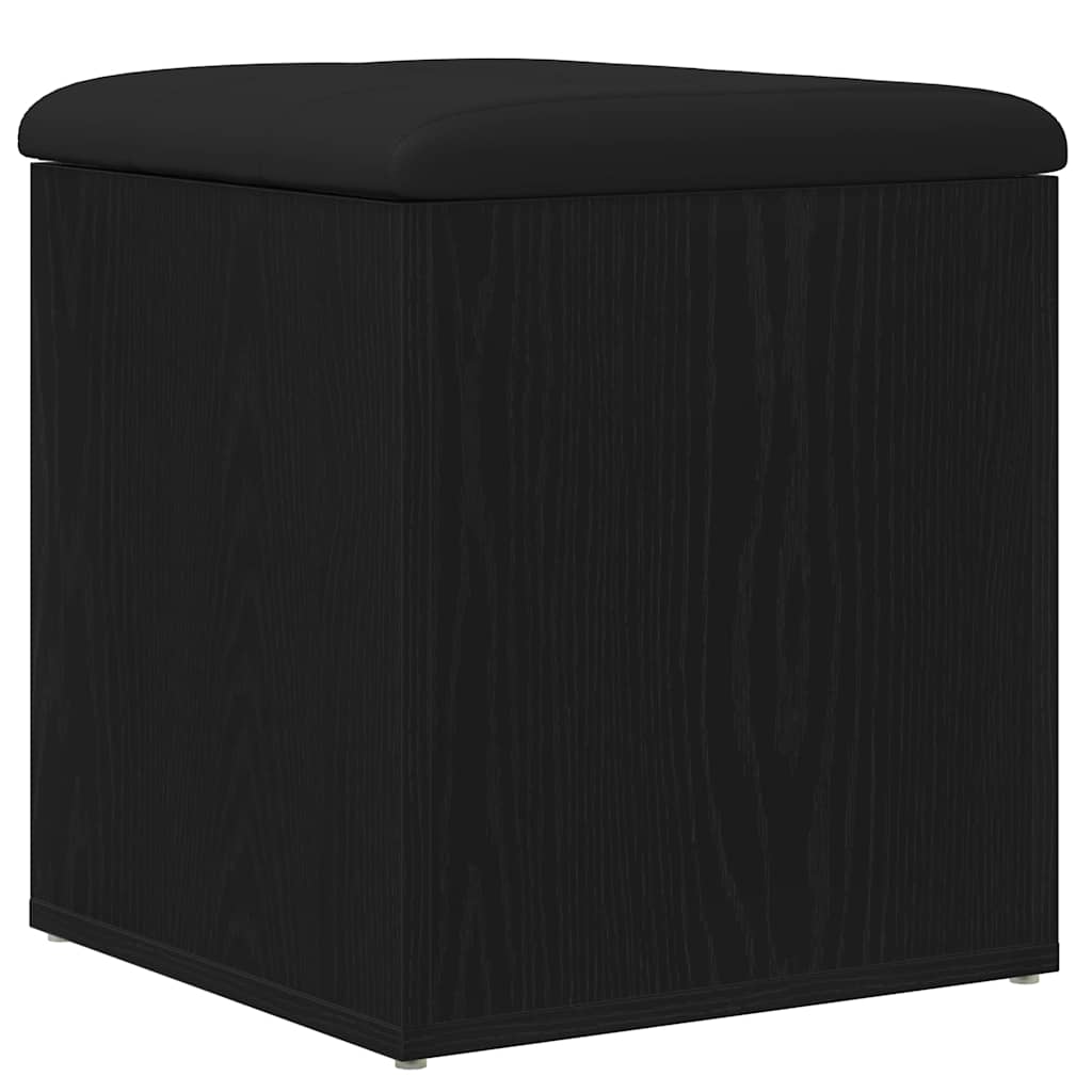 vidaXL Sitzbank mit Stauraum Schwarz Eichen-Optik 42 x 42 x 45 cm