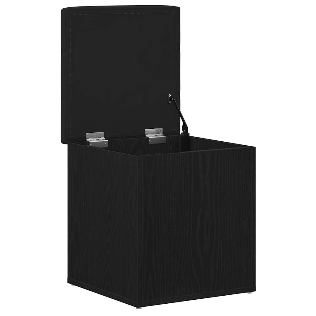 vidaXL Sitzbank mit Stauraum Schwarz Eichen-Optik 42 x 42 x 45 cm