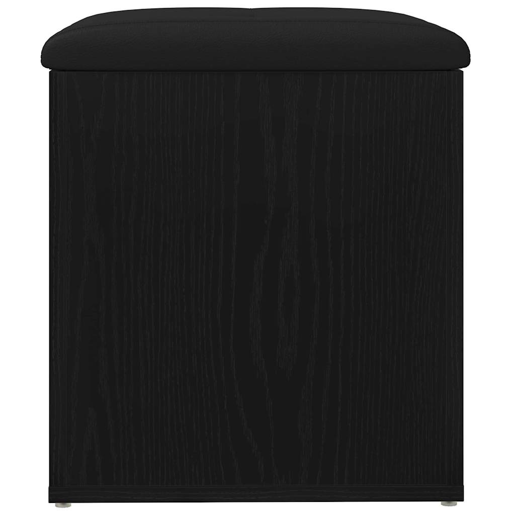 vidaXL Sitzbank mit Stauraum Schwarz Eichen-Optik 42 x 42 x 45 cm