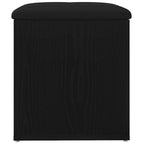 vidaXL Sitzbank mit Stauraum Schwarz Eichen-Optik 42 x 42 x 45 cm