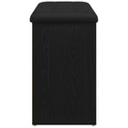 vidaXL Schuhbank mit Regal Schwarz 82 x 32 x 50 cm Holzwerkstoff
