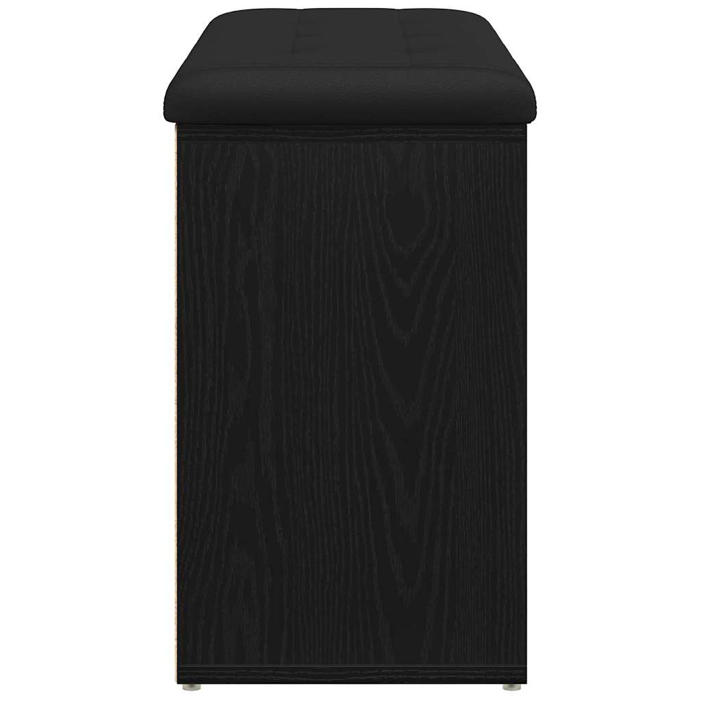 vidaXL Schuhbank mit Regal Schwarz 82 x 32 x 50 cm Holzwerkstoff