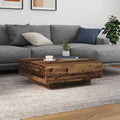 vidaXL Couchtisch Altes Holz und Blau 80 x 80 x 31 cm Holzwerkstoff
