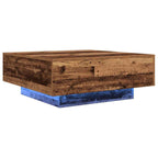 vidaXL Couchtisch Altes Holz und Blau 80 x 80 x 31 cm Holzwerkstoff
