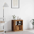 vidaXL LED-Sideboard Braun 60,5 x 37 x 67 cm Holzwerkstoff