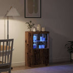 vidaXL LED-Sideboard Altholz 60,5 x 37 x 100 cm Holzwerkstoff