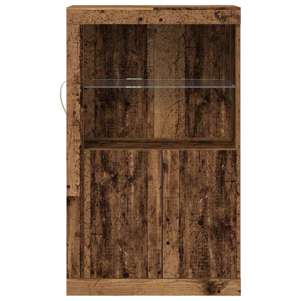 vidaXL LED-Sideboard Altholz 60,5 x 37 x 100 cm Holzwerkstoff