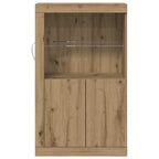 vidaXL LED-Sideboard Artisan-Eiche 60,5 x 37 x 100 cm Holzwerkstoff