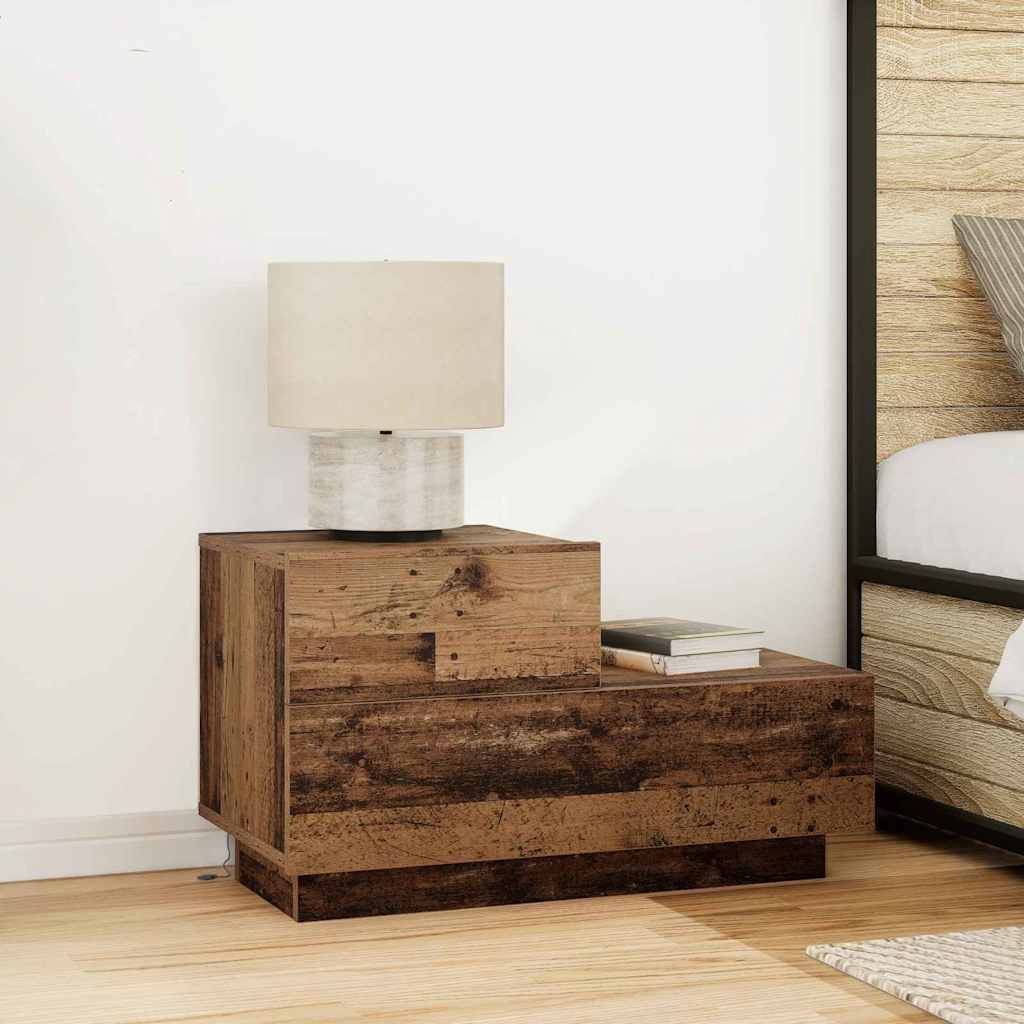 vidaXL Nachttisch Altholz 70 x 36 x 40,5 cm Holzwerkstoff