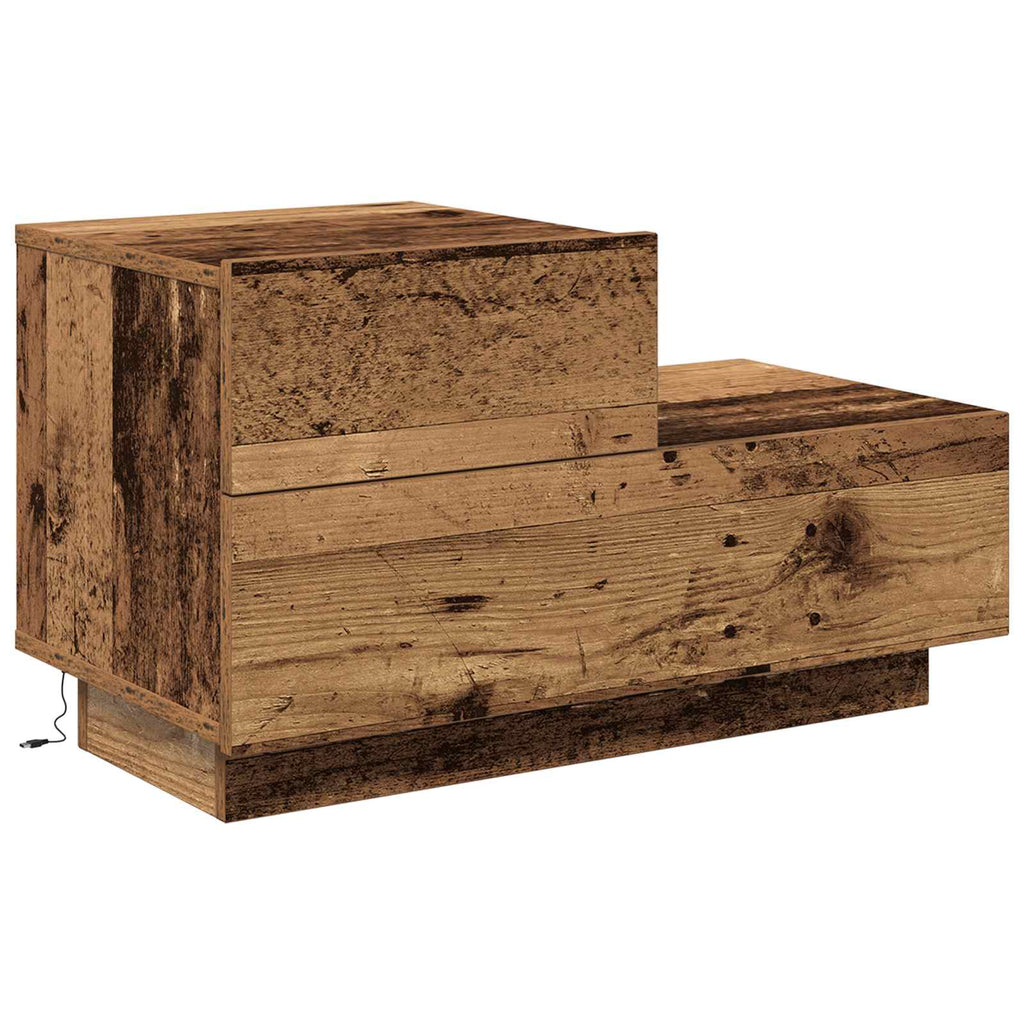 vidaXL Nachttisch Altholz 70 x 36 x 40,5 cm Holzwerkstoff