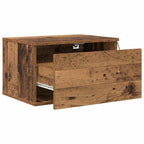 vidaXL Wandmontiertes Nachttischchen Altholz 50 x 36 x 30 cm