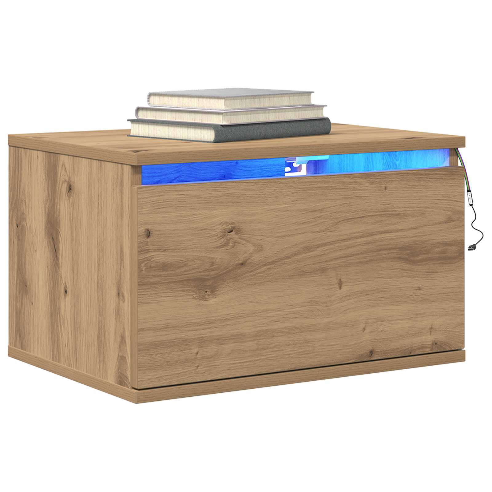 vidaXL Wandmontiertes Nachttischchen 2 pcs Artisan-Eiche Holzwerkstoff