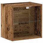 vidaXL Schwimmendes Regal mit LED-Licht Braun 40 x 28,5 x 40 cm