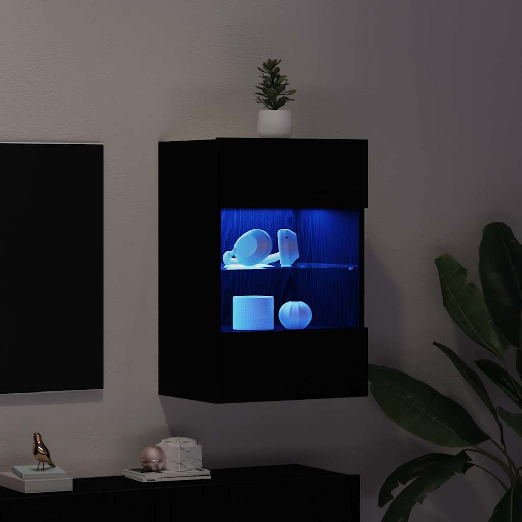 vidaXL TV-Schrankset Schwarz 40 x 30 x 60,5 cm Holzwerkstoff