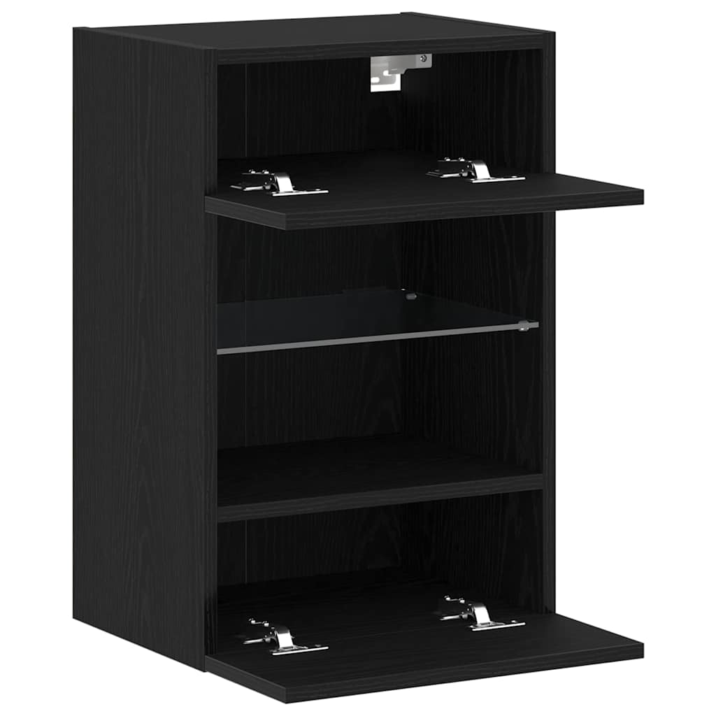 vidaXL TV-Schrankset Schwarz 40 x 30 x 60,5 cm Holzwerkstoff