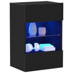 vidaXL TV-Schrankset 2 pcs Schwarz 40 x 30 x 60,5 cm Holzwerkstoff